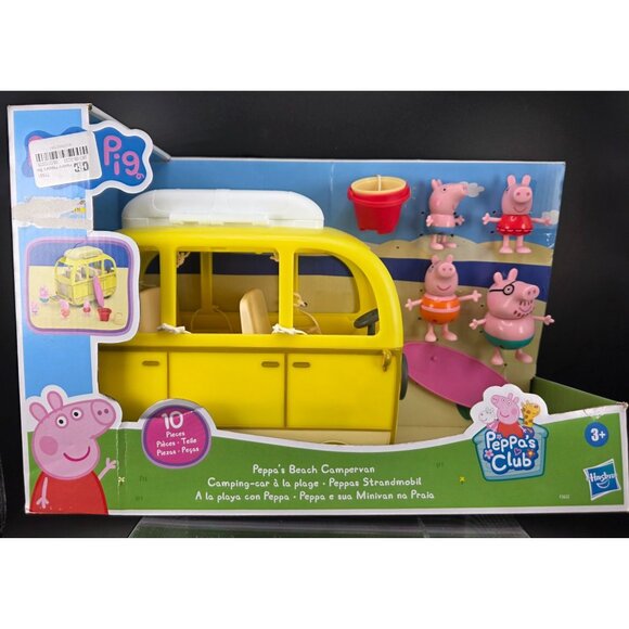 Peppa Pig Beach Campervan Playset With 10 Pieces - Picture 1 of 8